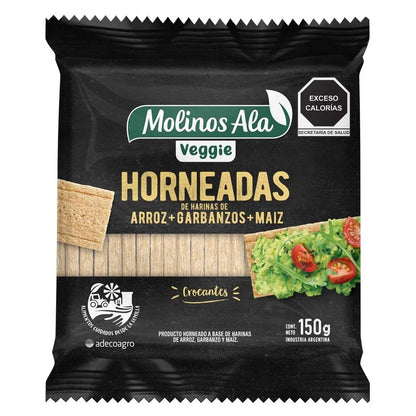 Molinos Ala Vegan Rice, Corn & Chickpea Toasts 150g