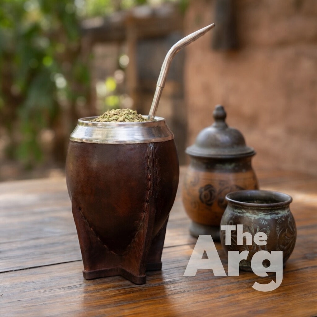 Torpedo Mate Gourd Brown Leather | Premium Uruguayan Style Calabash Mate Cup