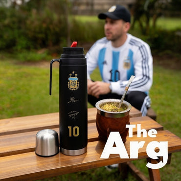 Black Steel Thermos with Half-Handle | AFA Design