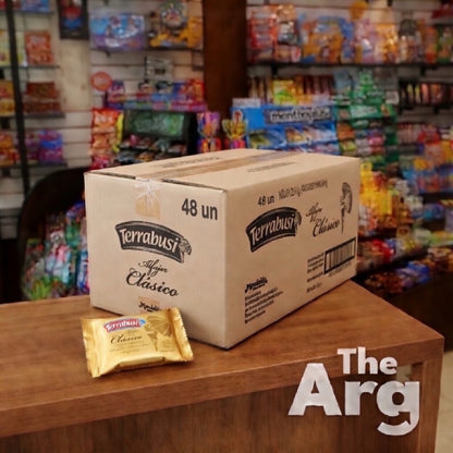 Terrabusi Alfajores Milk Chocolate & Dulce de Leche – Box of 48 (50g Each)