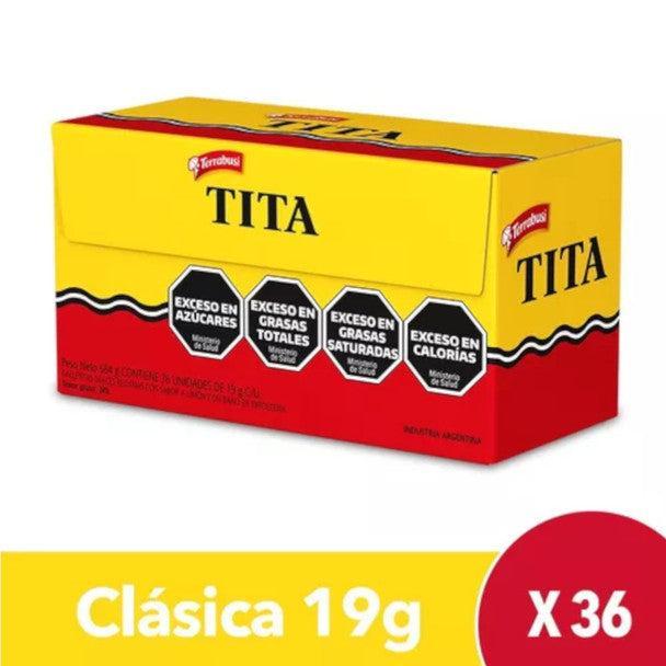Tita Chocolate Covered Lemon Cookie – 36 Pack (19g Each) – Classic Argentine Terrabusi Snack