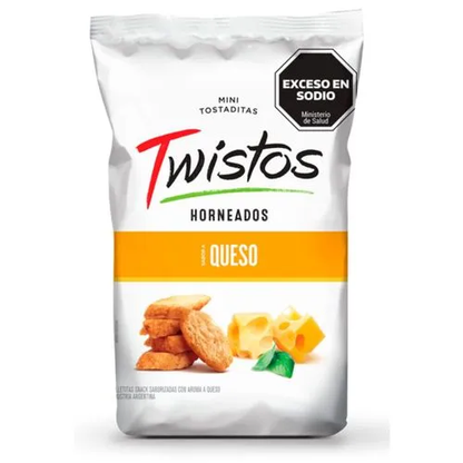 Twistos Cheese Mini Toasted Snacks 155g | Argentine Baked Crunchy Wheat Snacks