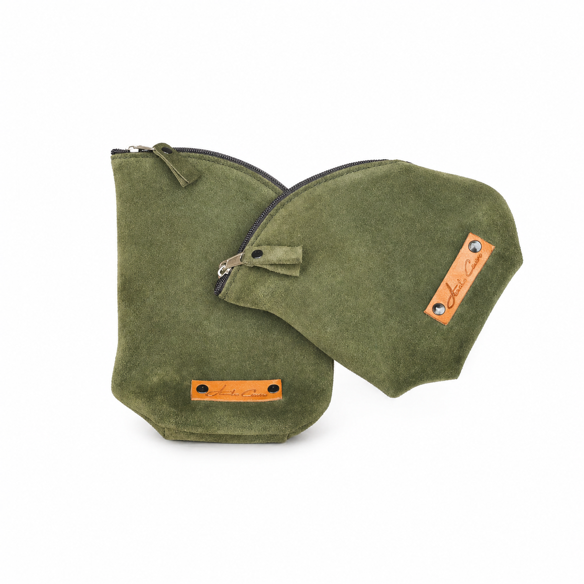 Suede Yerba & Sugar Holder Set | Green | Artisan Mate Accessories