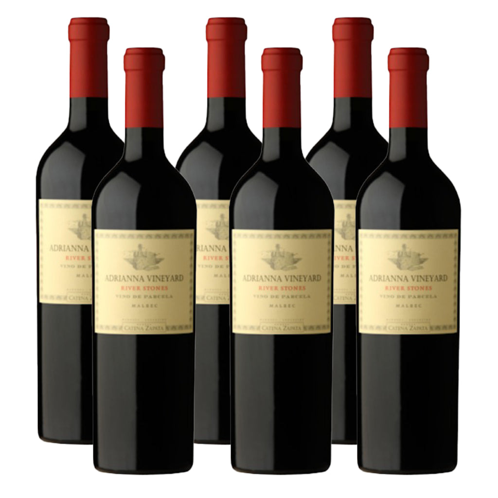Adrianna Vineyard River Stones Malbec de Catena Zapata 750 ml (6 botellas)