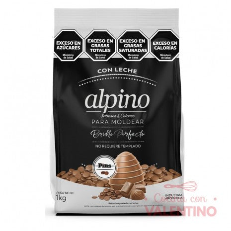 Alpino Milk Chocolate Coating Pins for Molding | 1kg (2.20 lb)