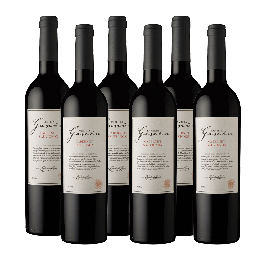 Familia Gascón Cabernet Sauvignon 750 ml (caja de 6 botellas)