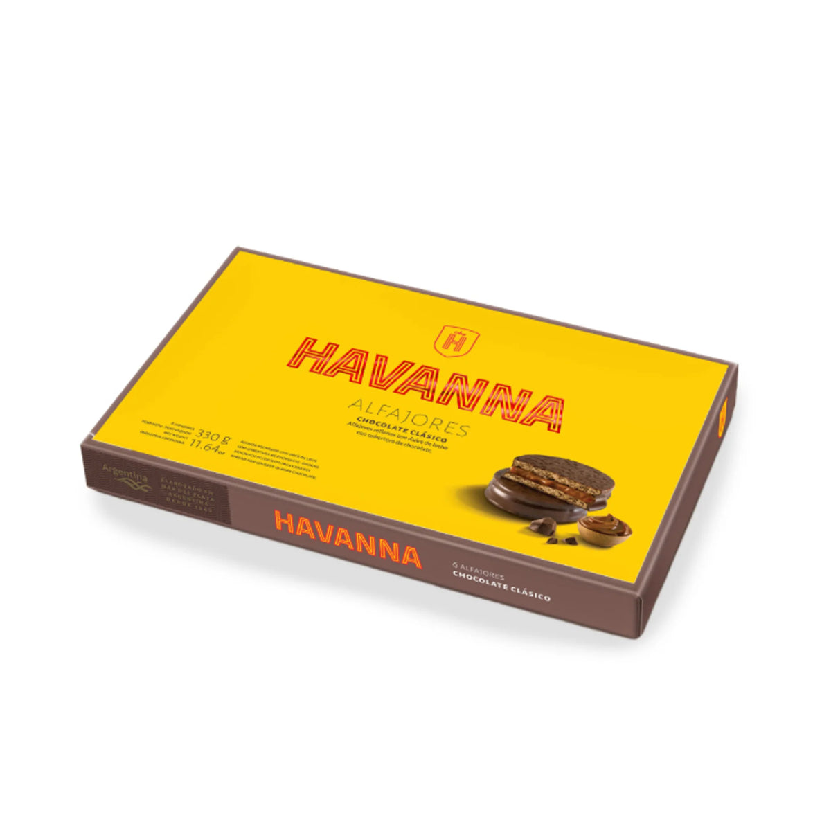 Havanna Dark Chocolate Alfajores with Dulce de Leche | 6 Pack Argentine Cookies | 330 g / 11.6 oz