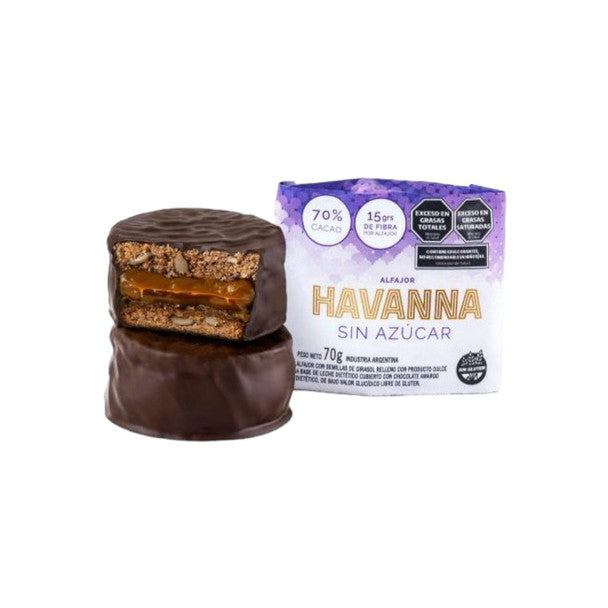 Havanna Sugar-Free Alfajores Box (9 Units) – Gluten-Free with Dulce de Leche & Dark Chocolate – 630g