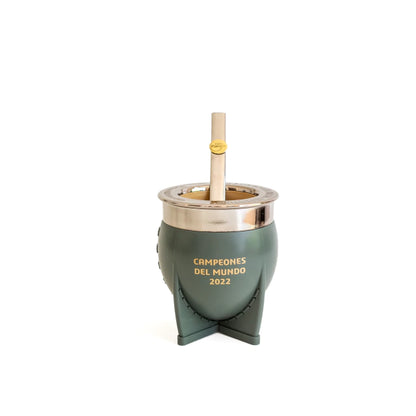 Argentina World Cup Champions Mate Set with Bombilla