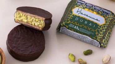 Havanna Dubai Alfajores Box – Pistachio & Crunchy Kadayif with Milk Chocolate (4 Units)
