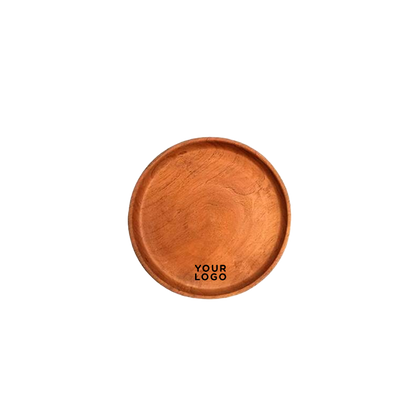 BBQ Set Round Double Case - Brown Eco Leather