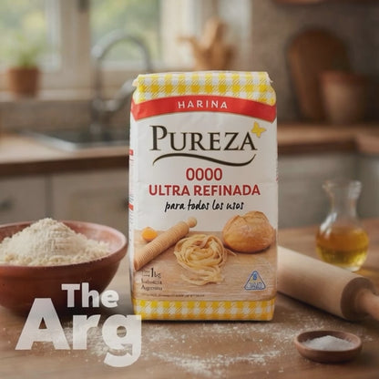 Pureza Flour 0000 Ultra Refined Wheat Flour 1 kg / 2.20 lb