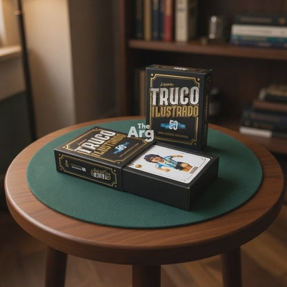 Argentine Truco Playing Cards – Illustrated Gold Edition Deck (50 Cards)