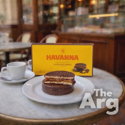 Havanna Dark Chocolate Alfajores with Dulce de Leche | 6 Pack Argentine Cookies | 330 g / 11.6 oz