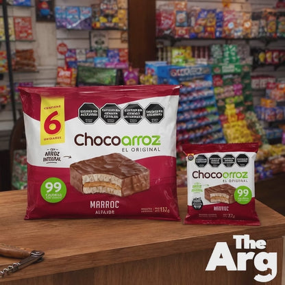 Chocoarroz Marroc Rice Alfajor | Gluten-Free Argentine Chocolate Alfajor 6 x 22g