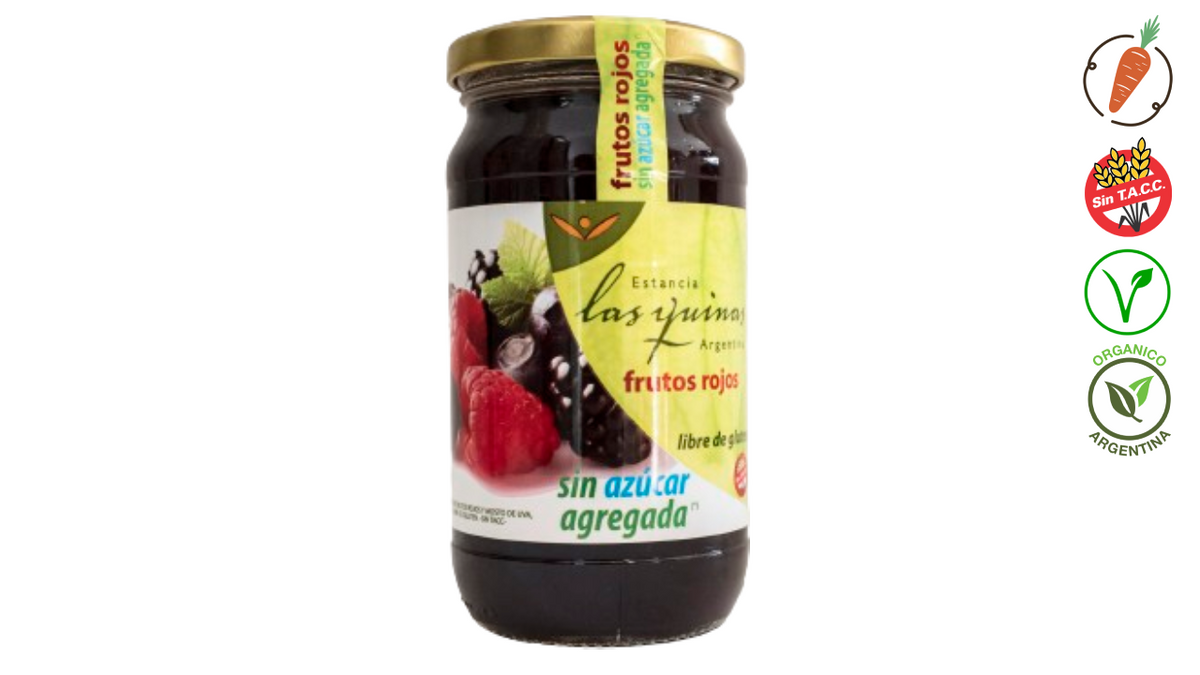 Las Quinas Red Berries Marmalade 420g | No Sugar Added Gluten Free Jam
