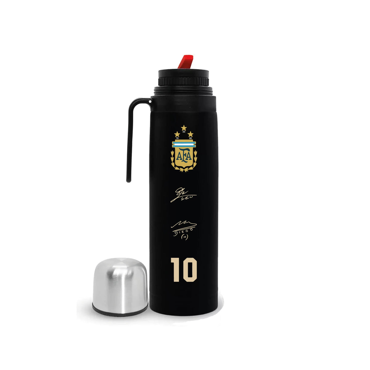 Black Steel Thermos with Half-Handle | AFA Design